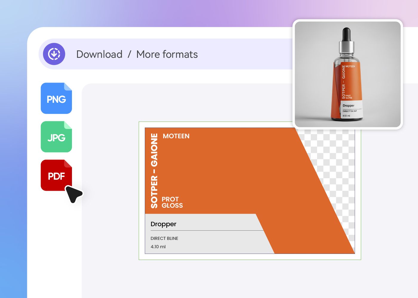 Step 3: Export your tapered label files