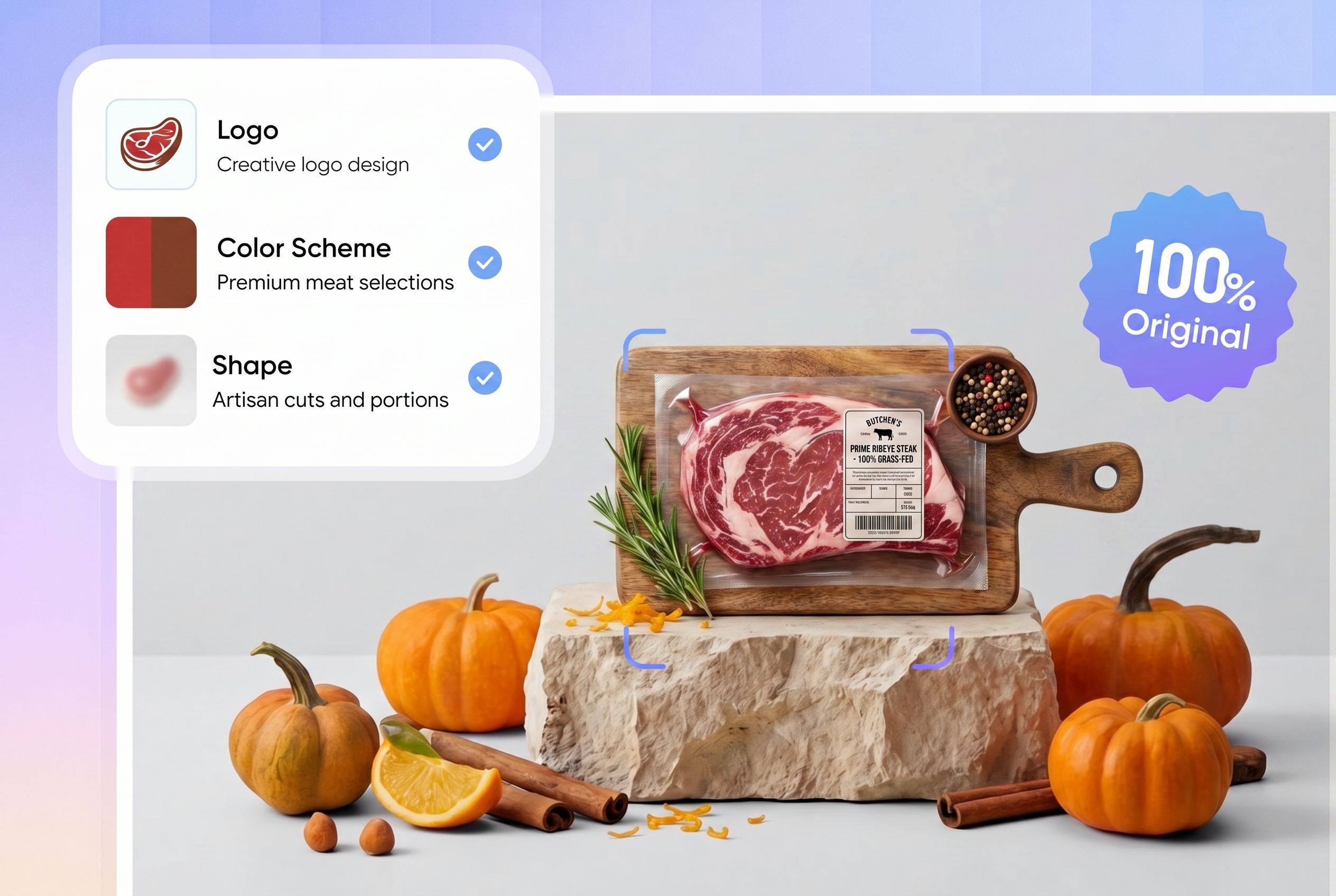 Design your meat label with layout precision