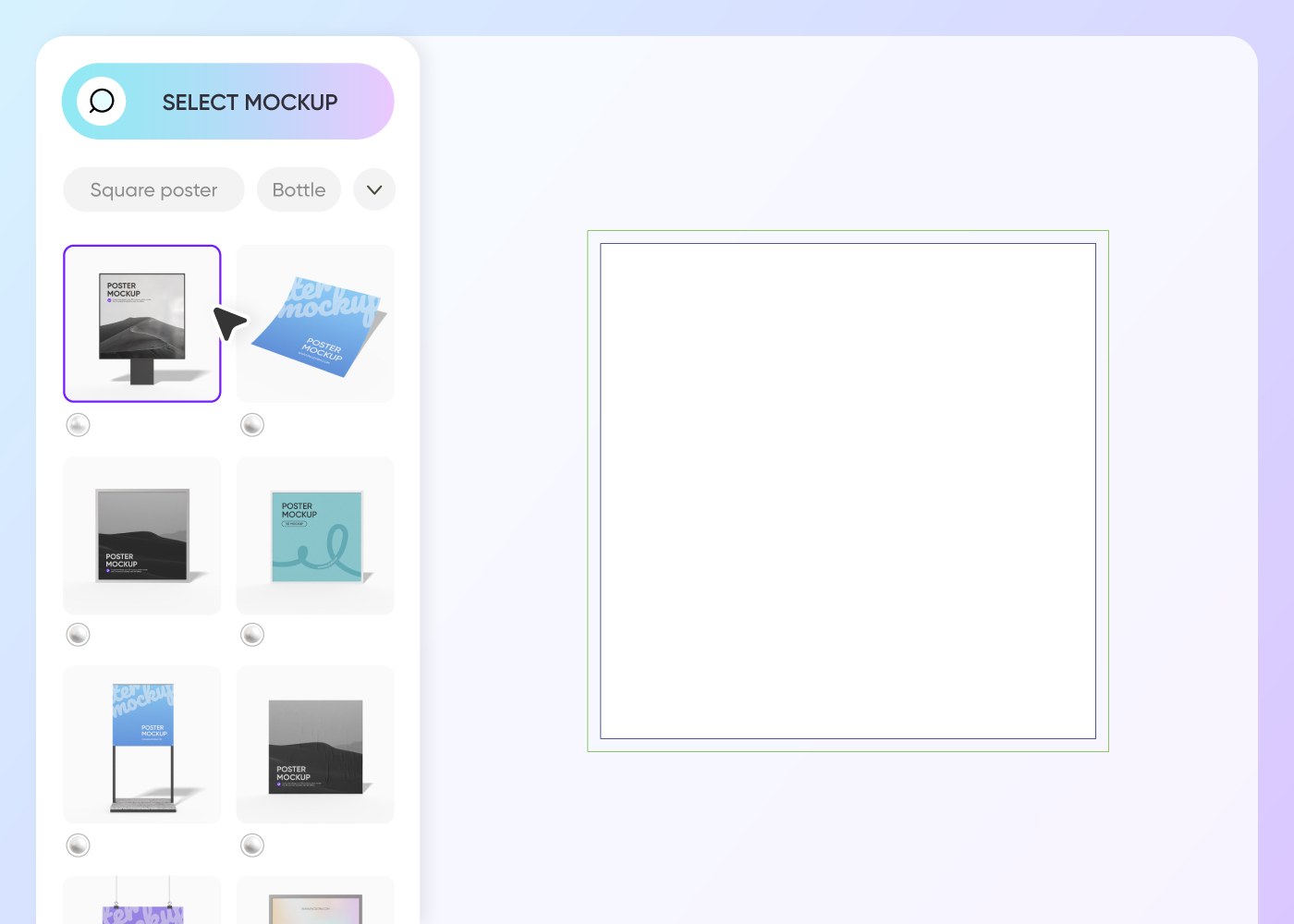 Step 1: Select a square poster style