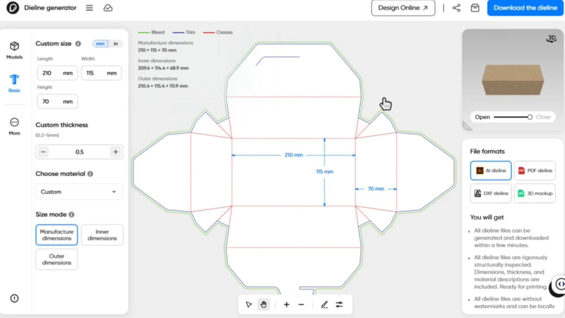 How to design your own to go packaging box