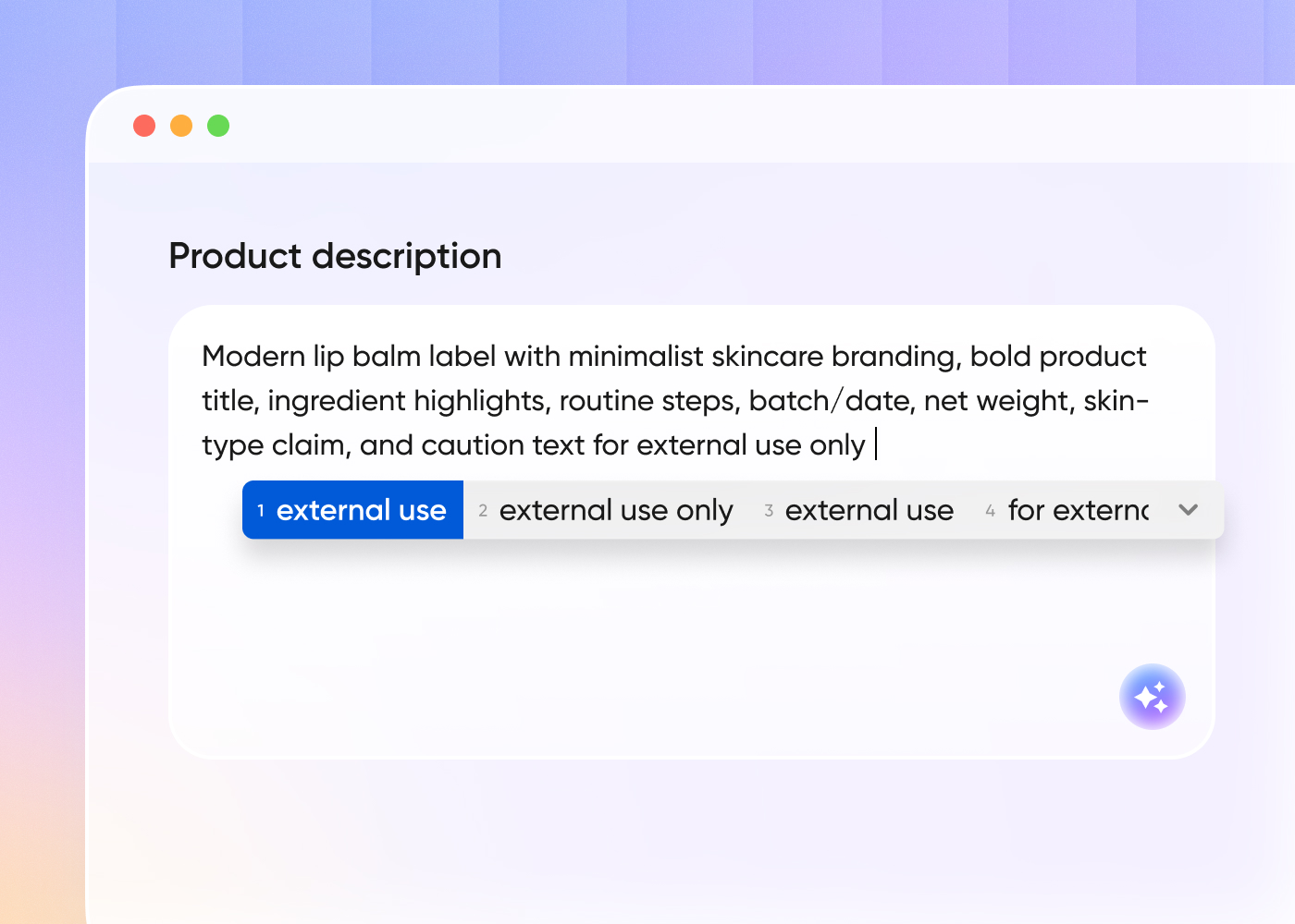 Step 1: Describe your lip balm