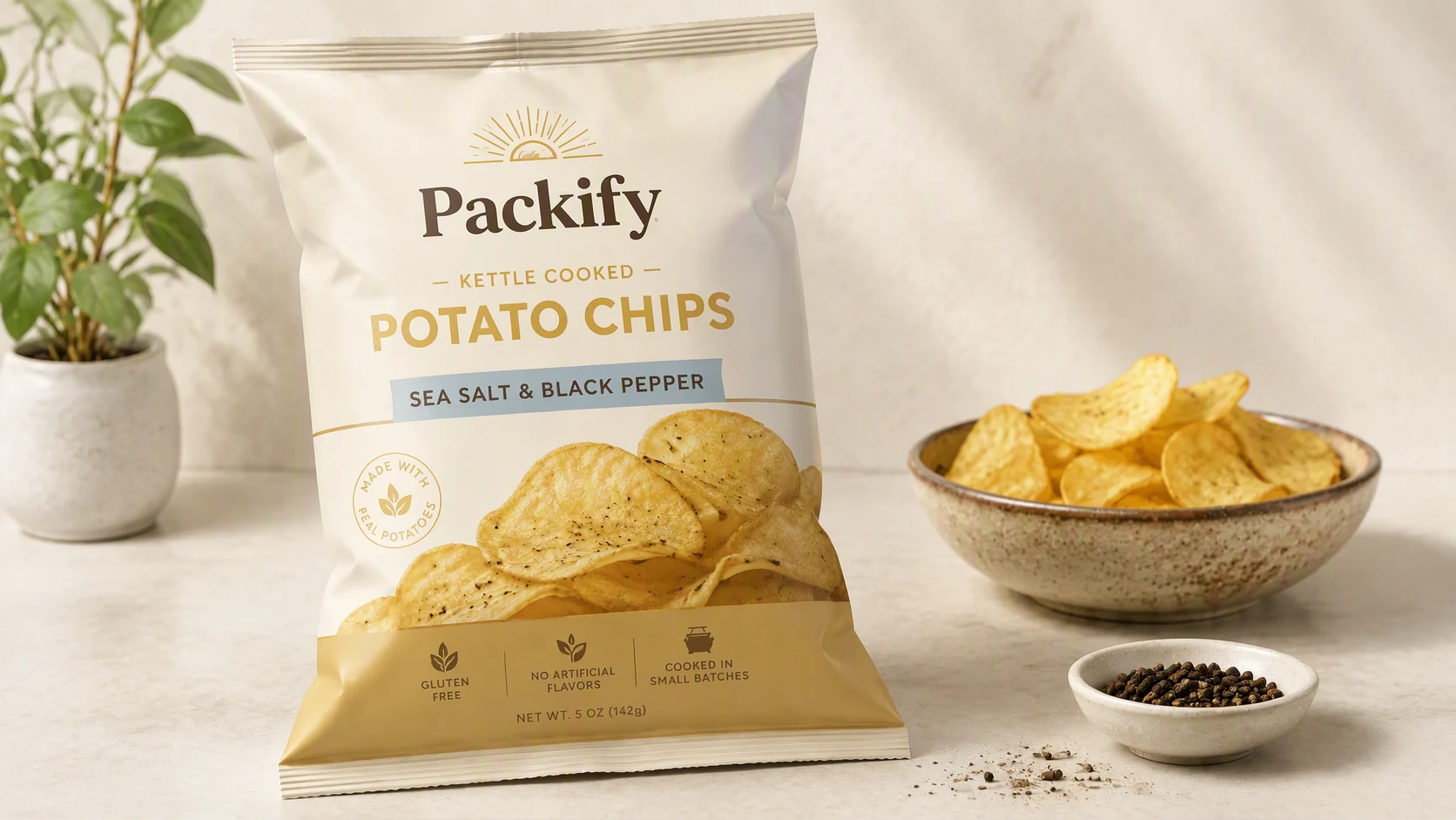 Chip bag mockup generator