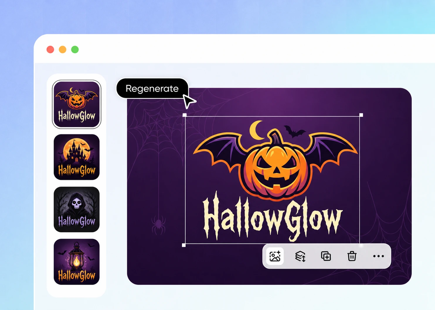 Step 2: Generate and refine your seasonal logo