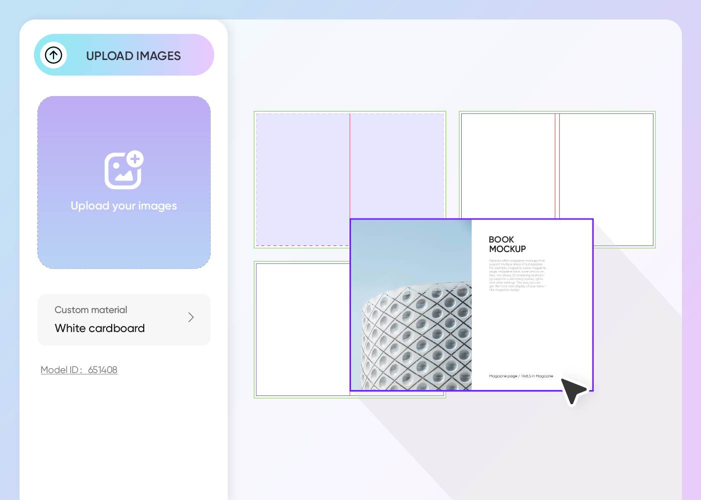 Step 2: Upload images and adjust