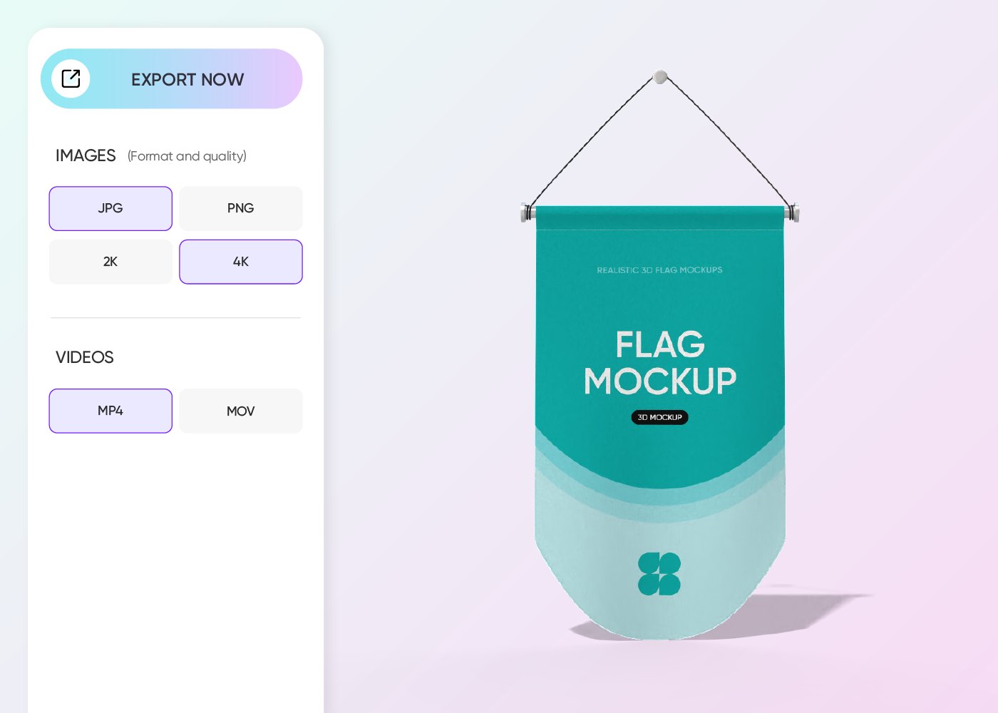 Export your flag mockup