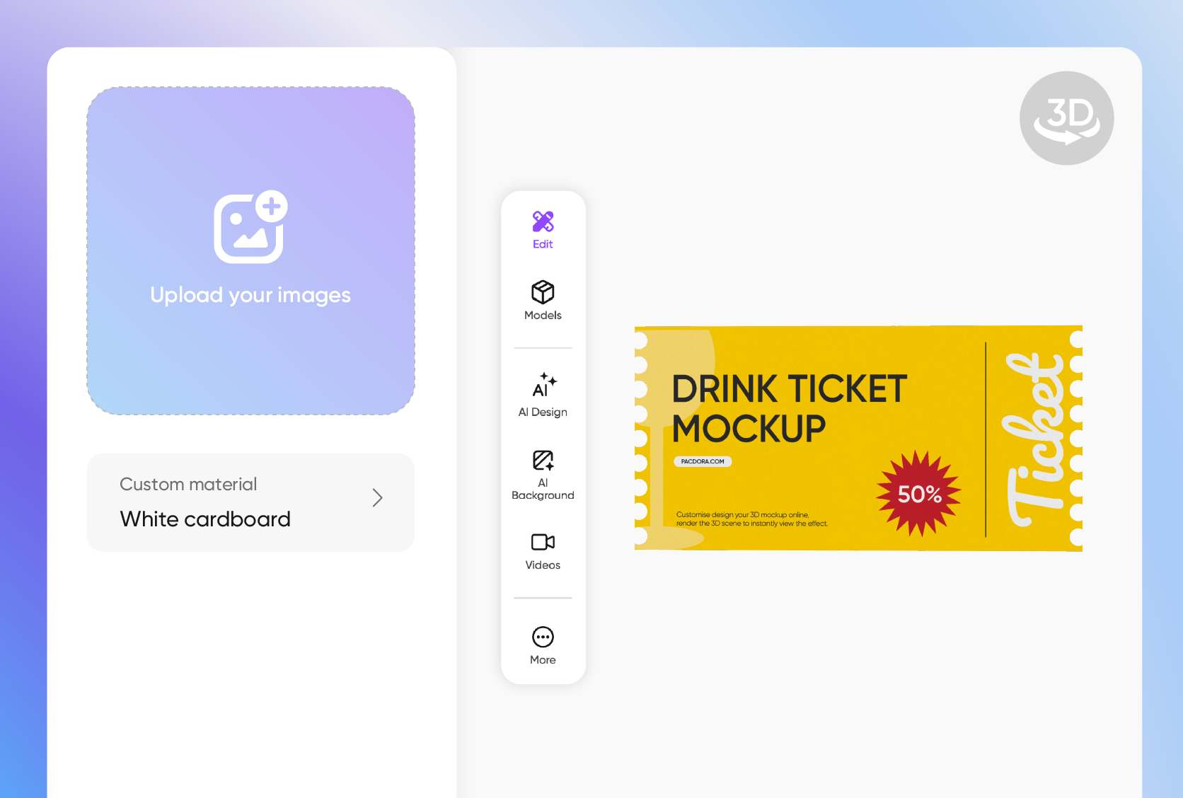 Material for an aesthetically pleasing ticket design