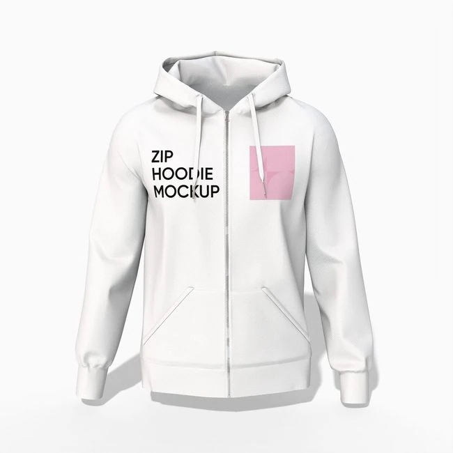 Full zip hoodie mockup