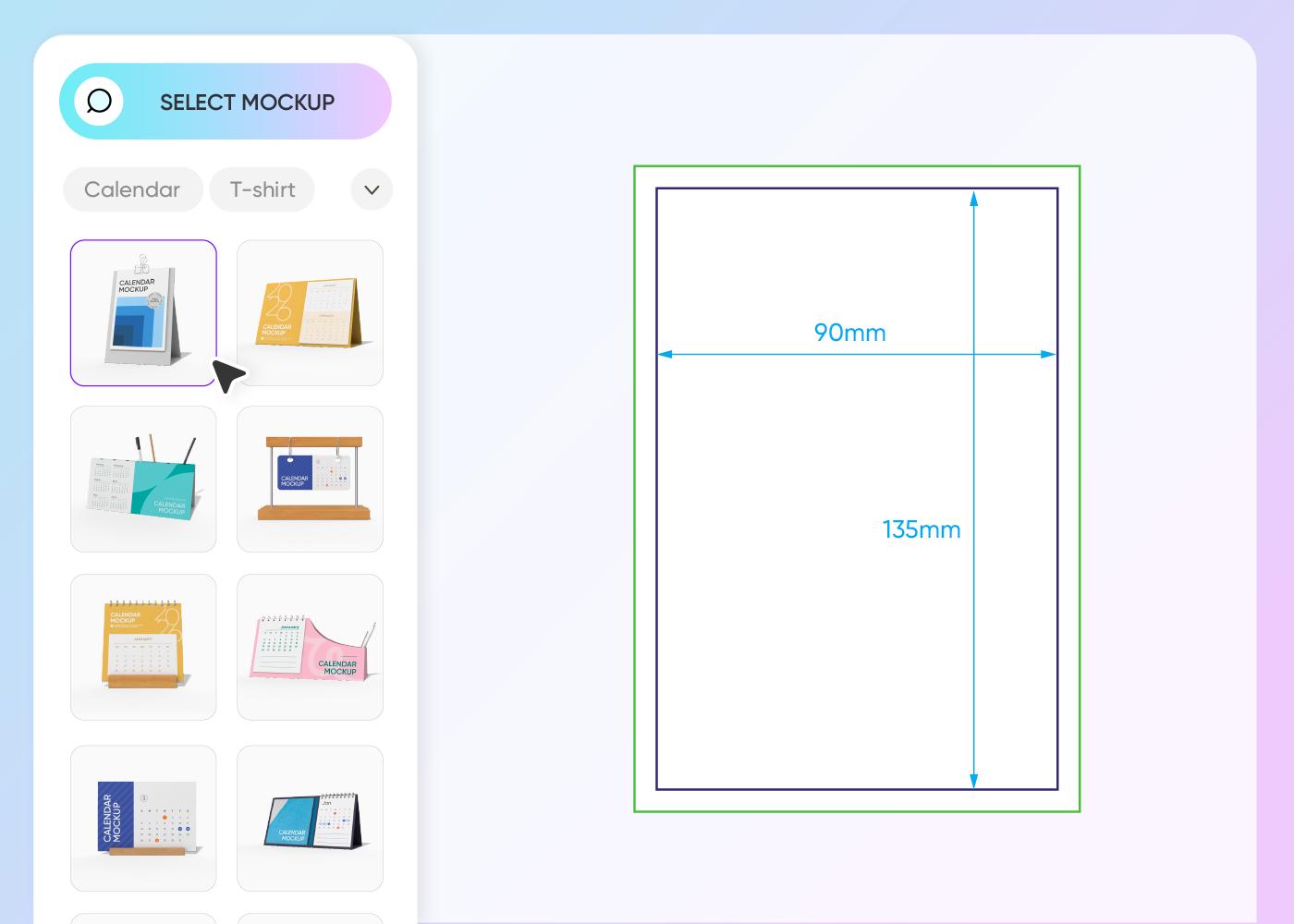 Step 1: Select a calendar mockup