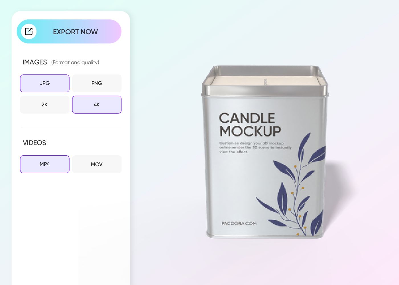 Step 3: Download your candle tin mockup