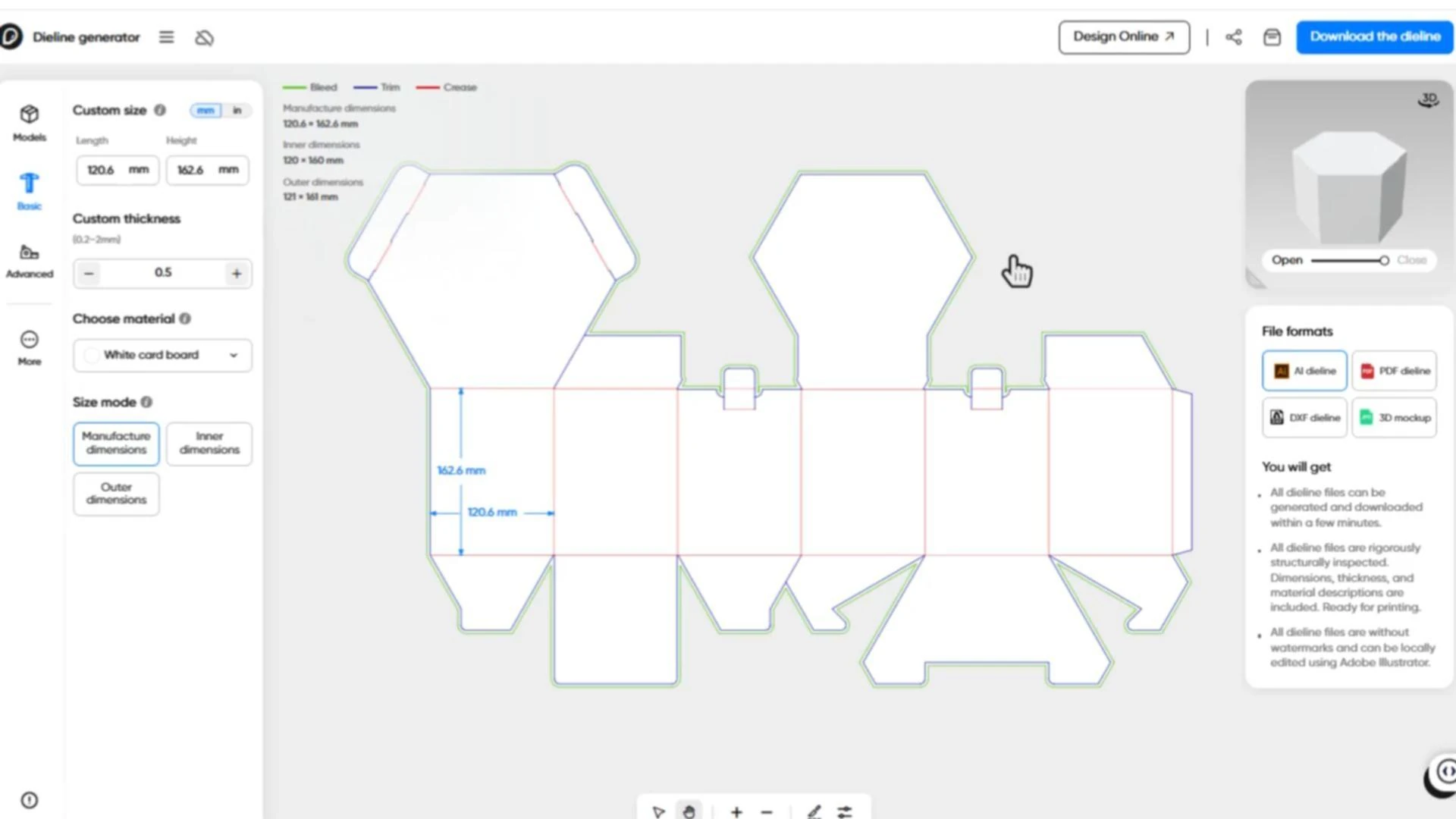 How to make a custom dice box on Pacdora?