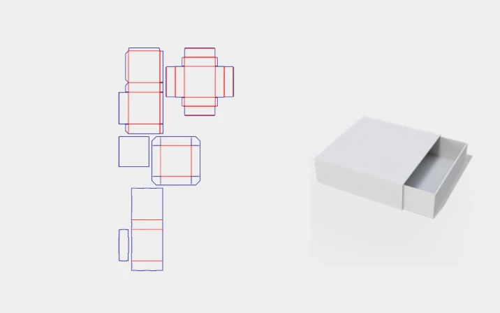 Square drawer ring box