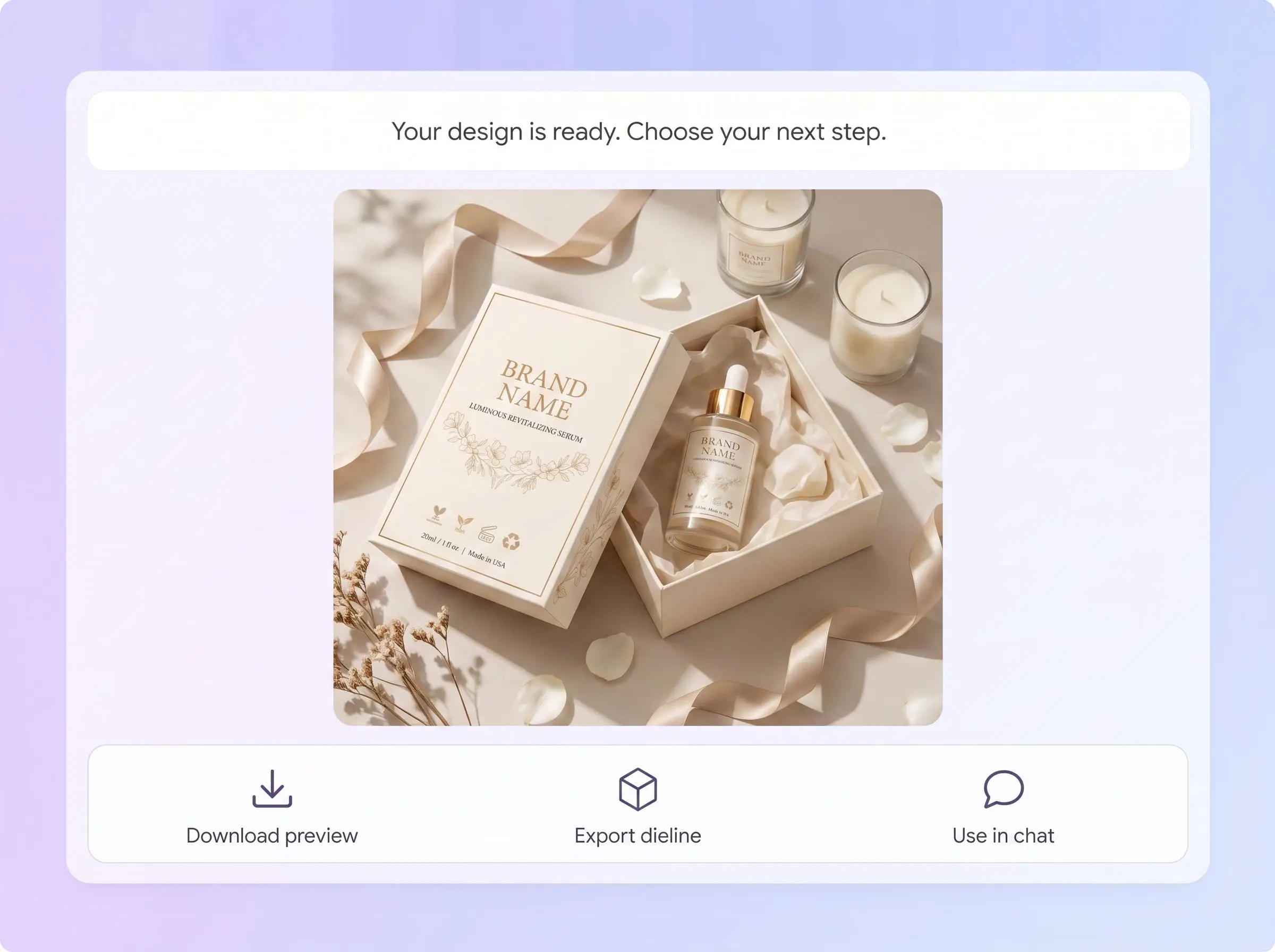 Generate and refine your mockup