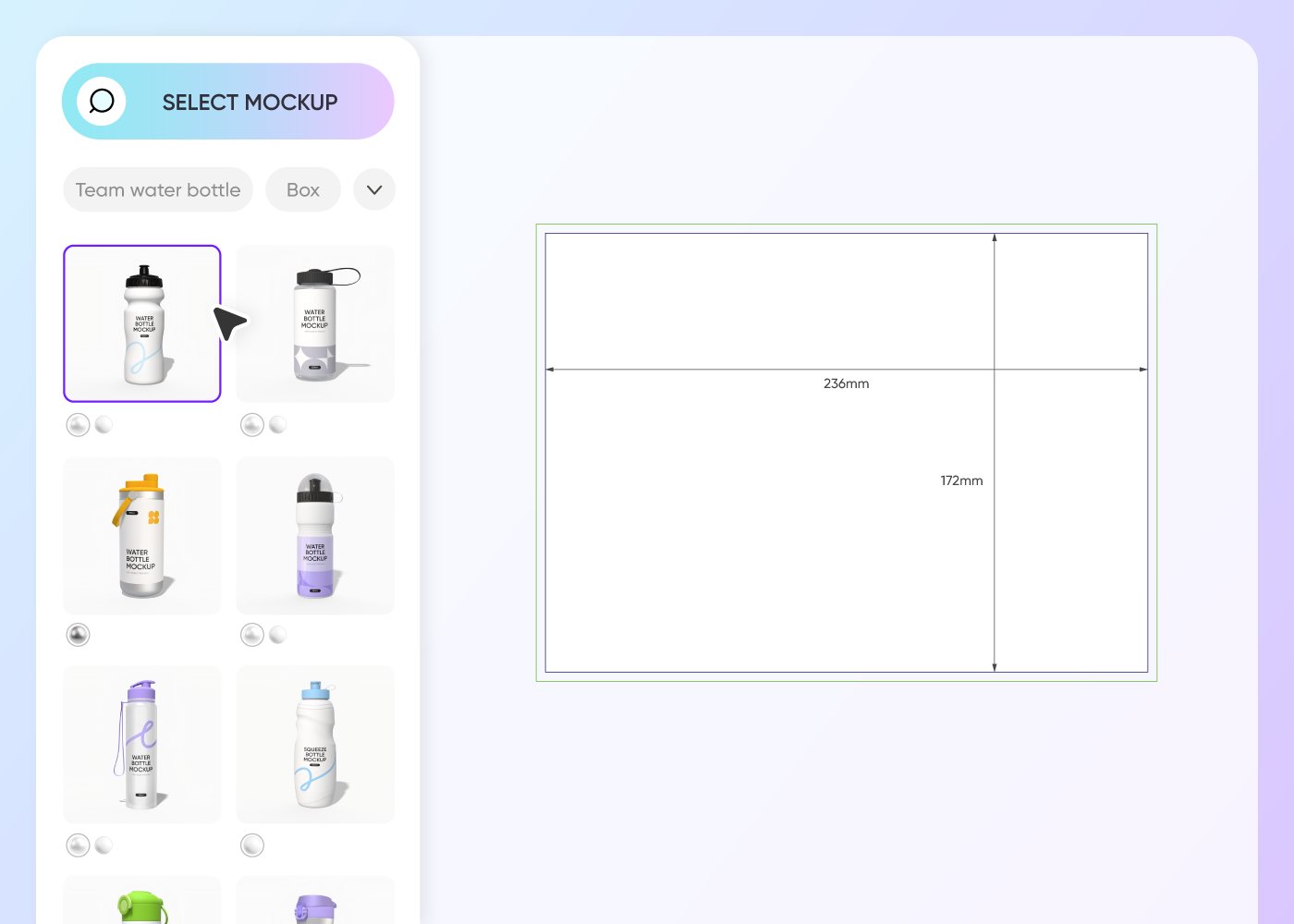 Step 1: Select your ideal sport bottle mockup