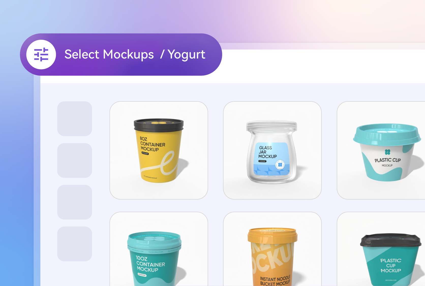 Packaging style that matches the yogurt type