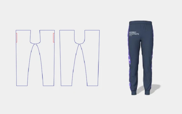 Women's sweatpants template