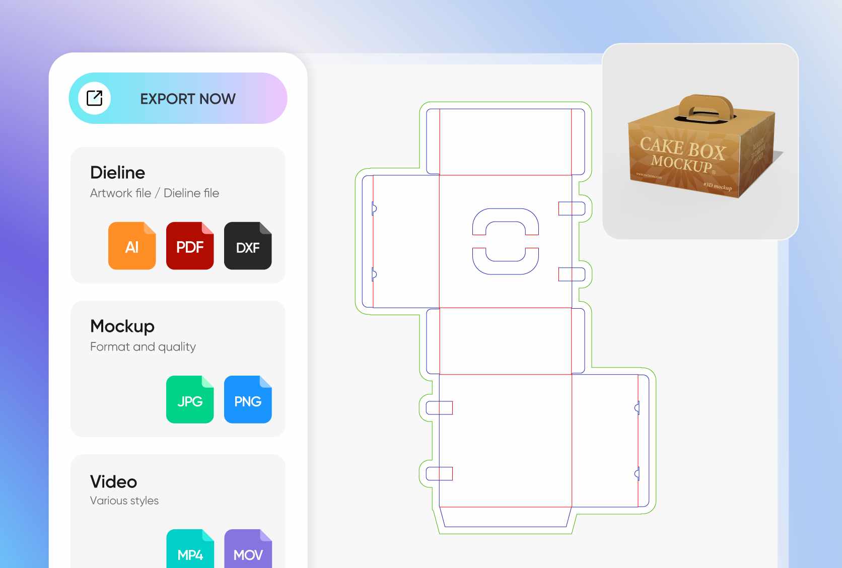 Export files for sharing and printing