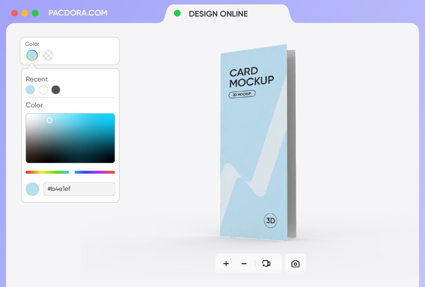 Versatile color options for each business card