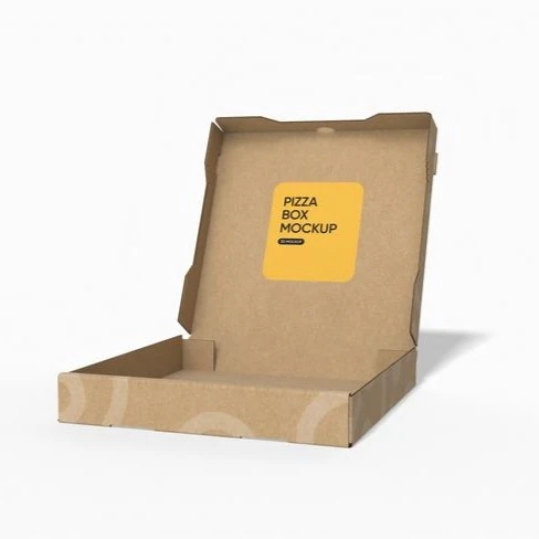 Sqaure pizza box mockup