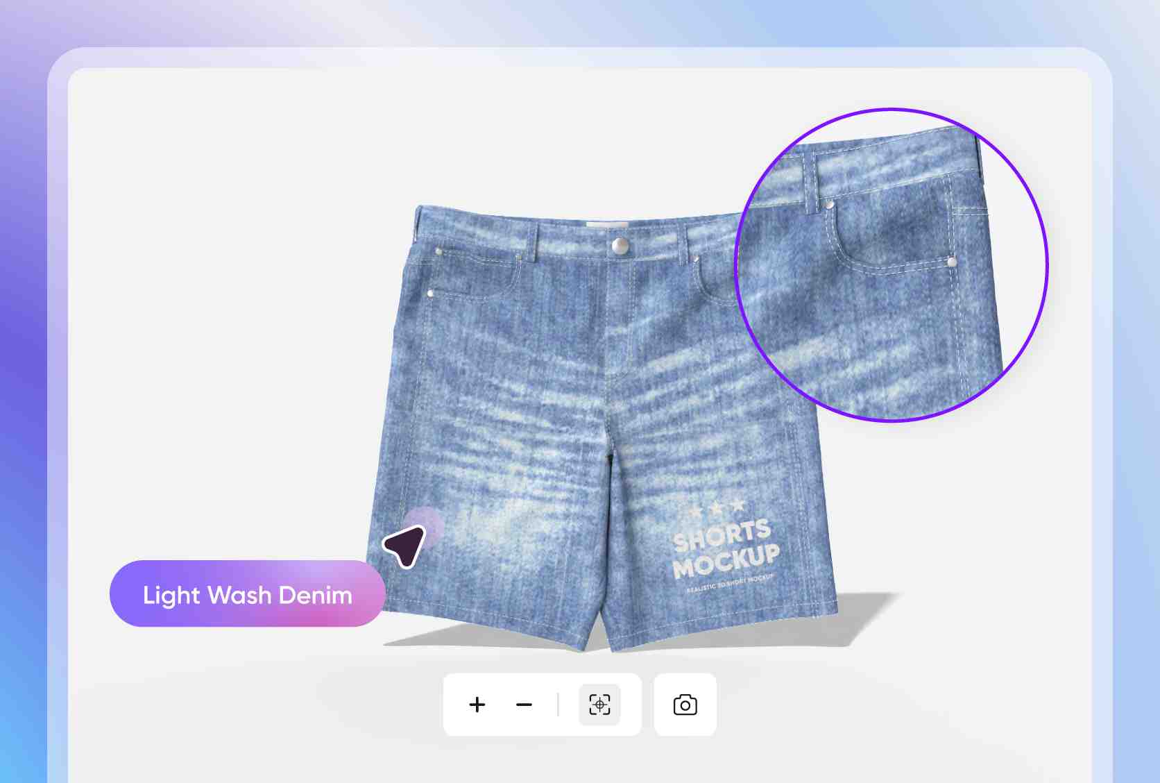 Choose the material for your jorts mockup