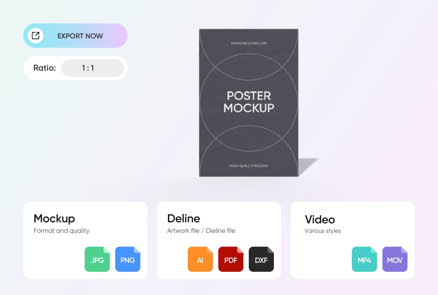 Multiple export options for hassle-free sharing