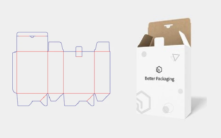 Tuck top auto lock bottom box template