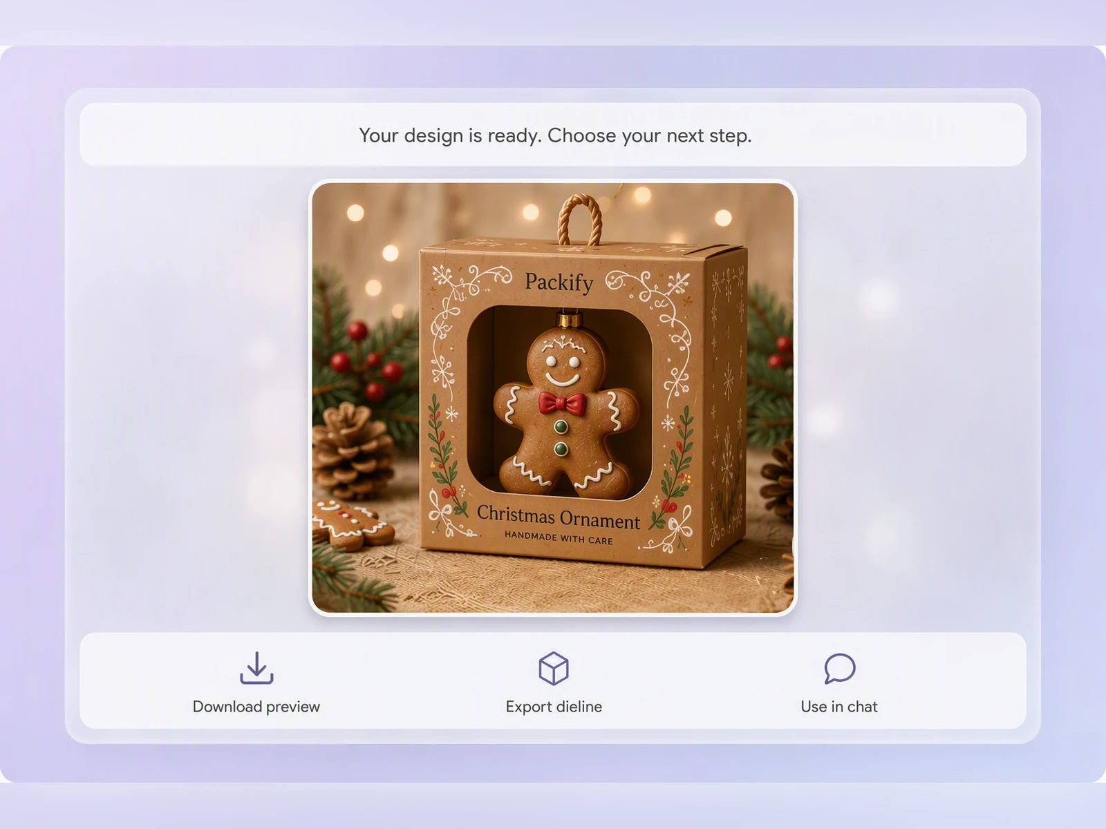 Step 3: Set size and export dieline