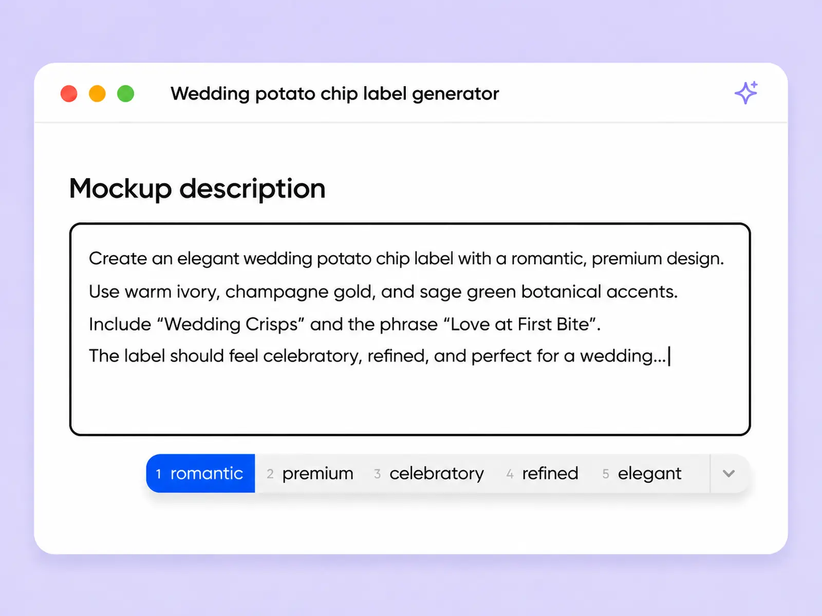 Step 1: Describe your event and label