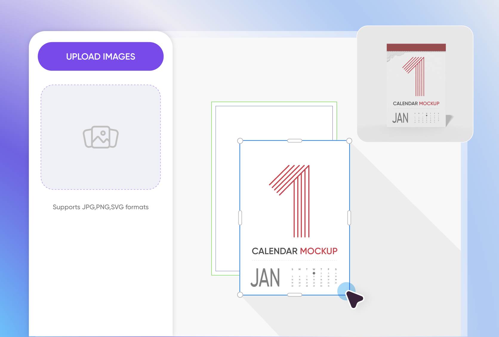 Multiple design add-ons for daily calendars