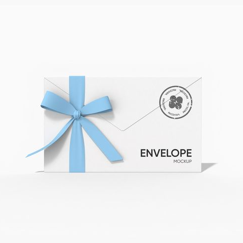 Envelope de casamento com laço de fita