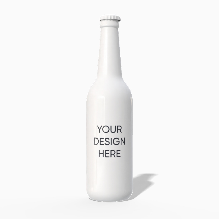 500 ml amber beer bottle mockup