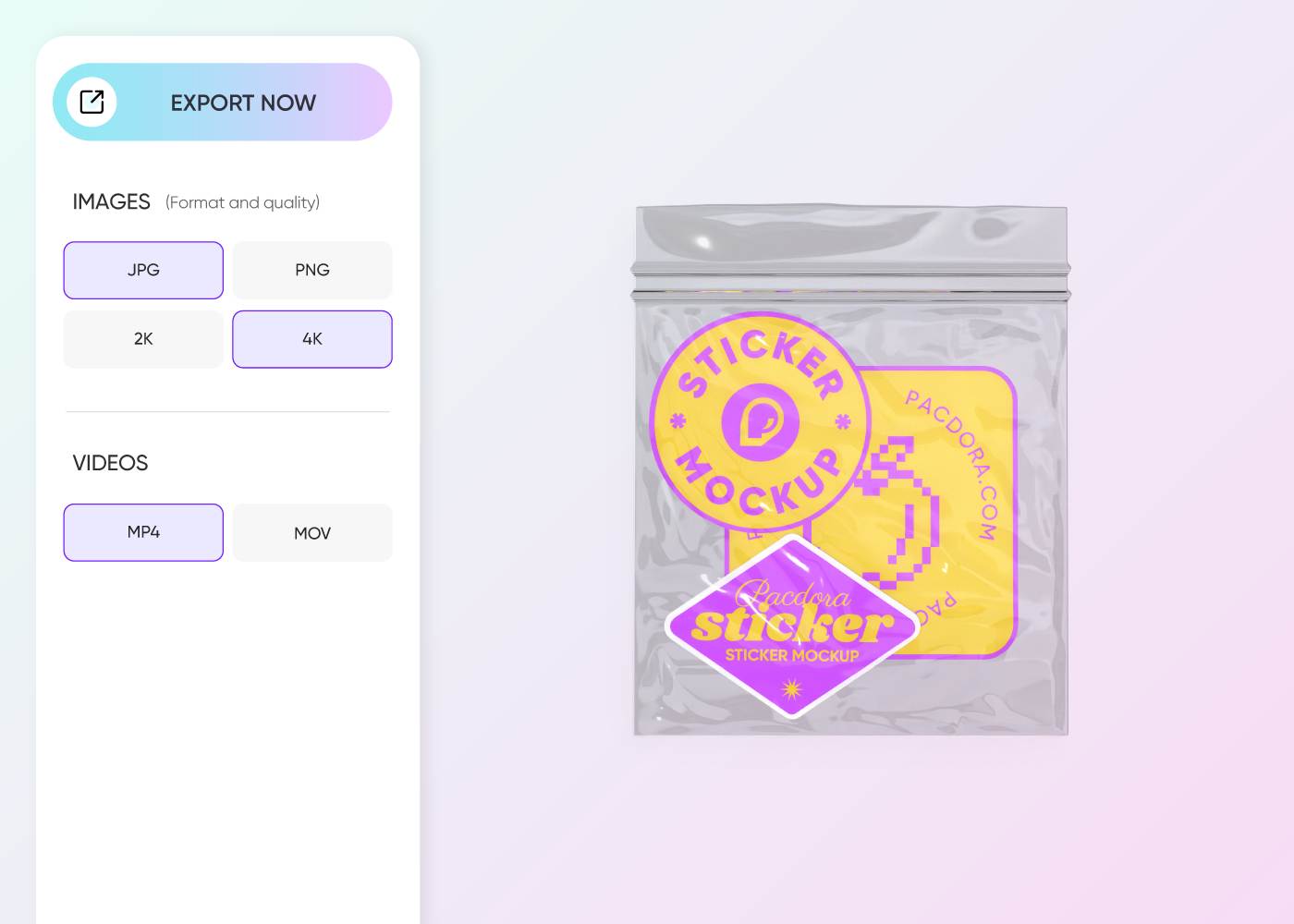 Step 3: Export your finished sticker mockup
