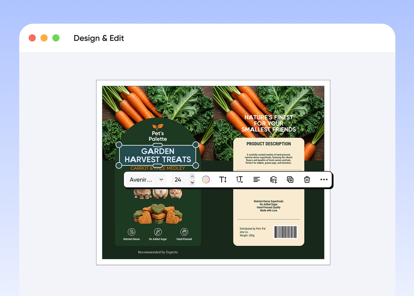 2. Customize your pet food packaging design