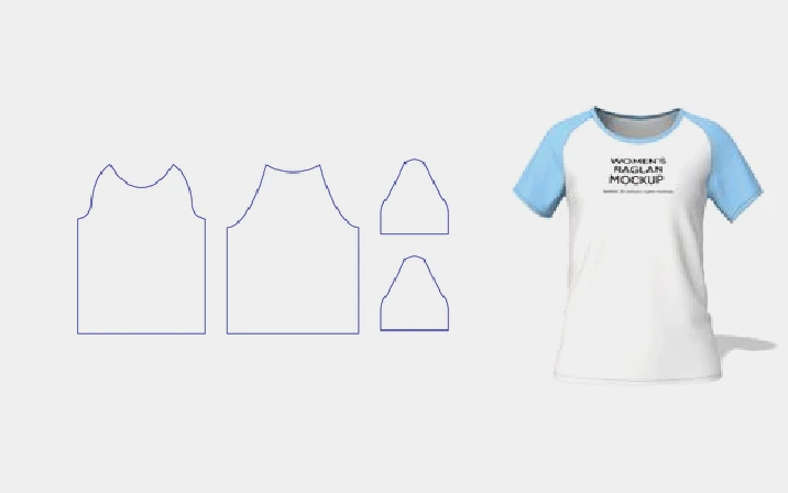 Raglan T-shirt template