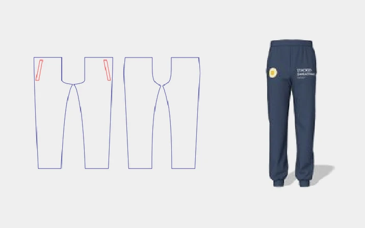 Gap sweatpants template