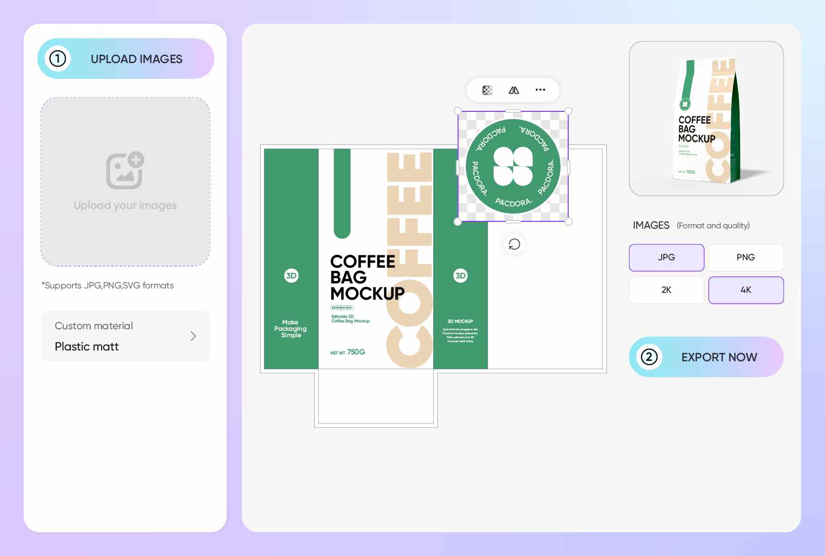 Custom placement of graphics and text