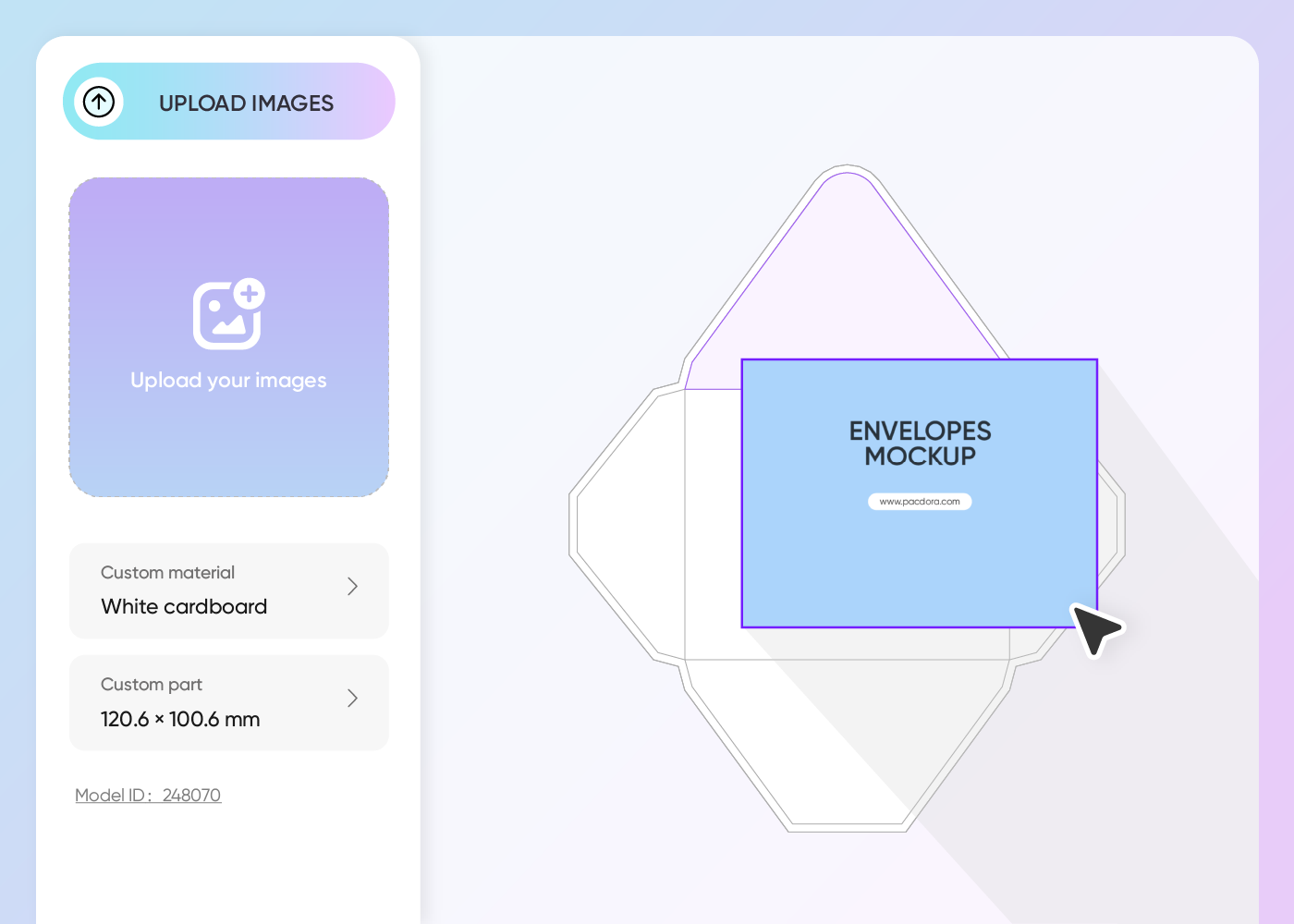 Step 2: Upload images and adjust