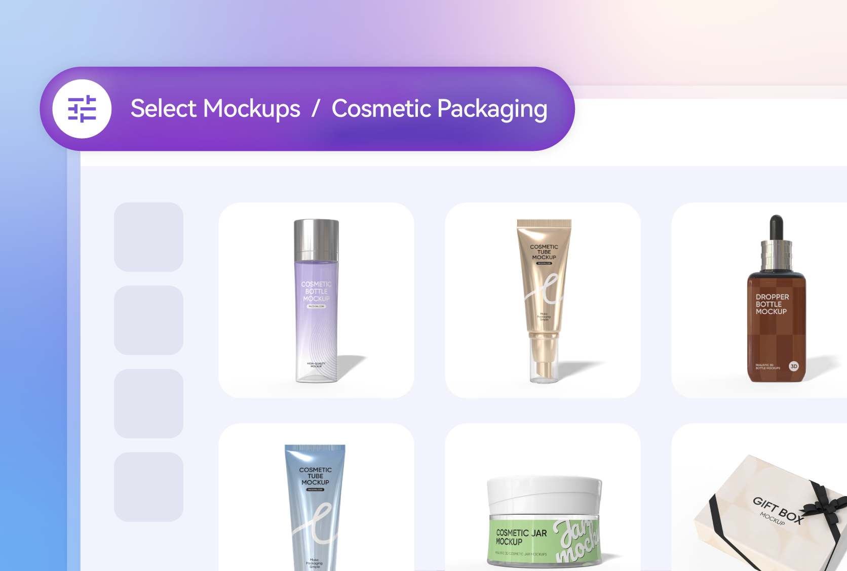 Skincare packaging mockups for every product