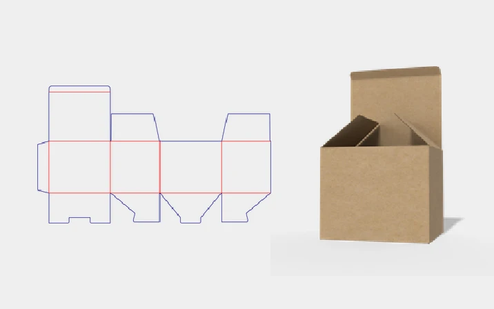 FEFCO 0215 tuck end box dieline