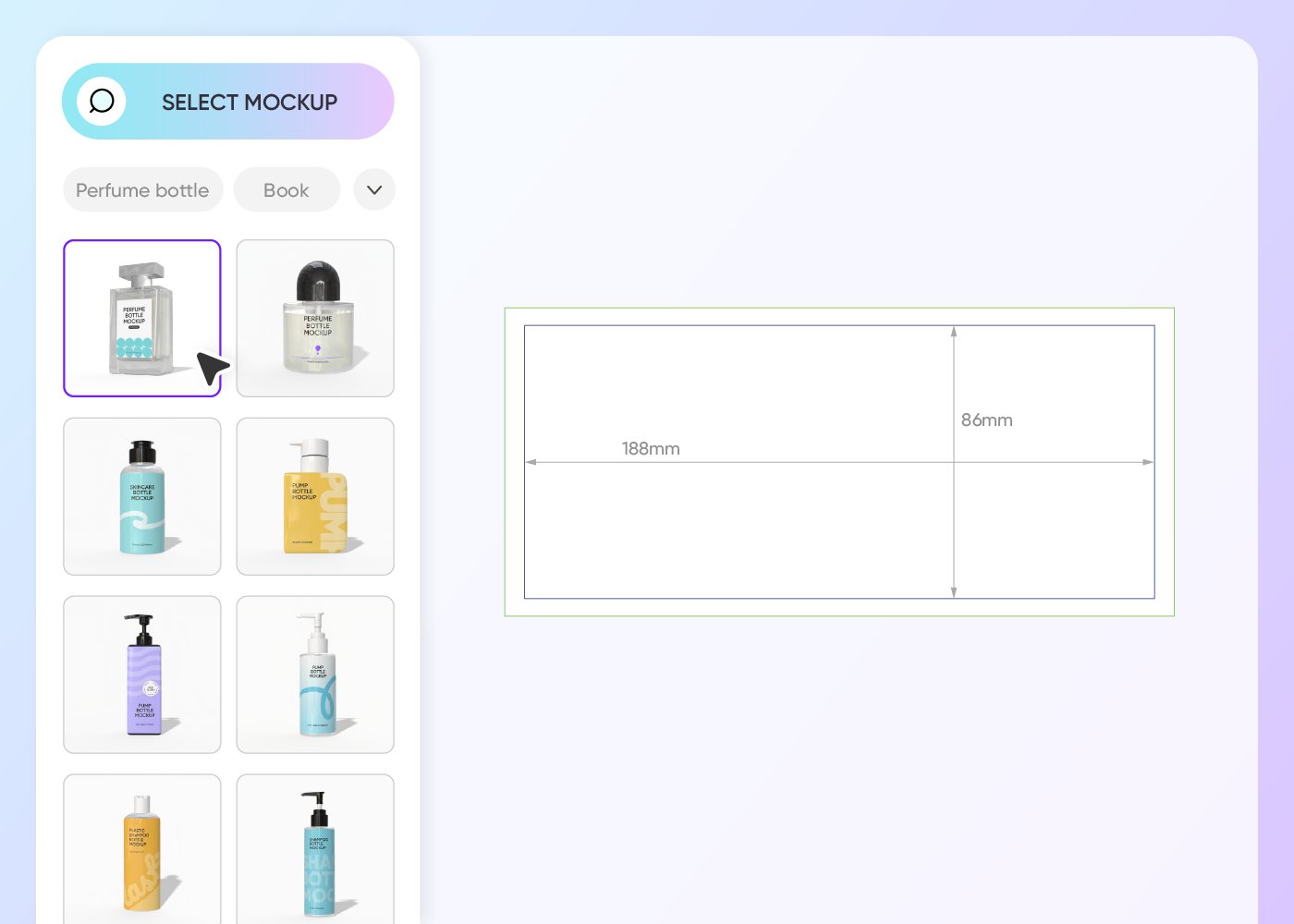 Select a perfume bottle mockup