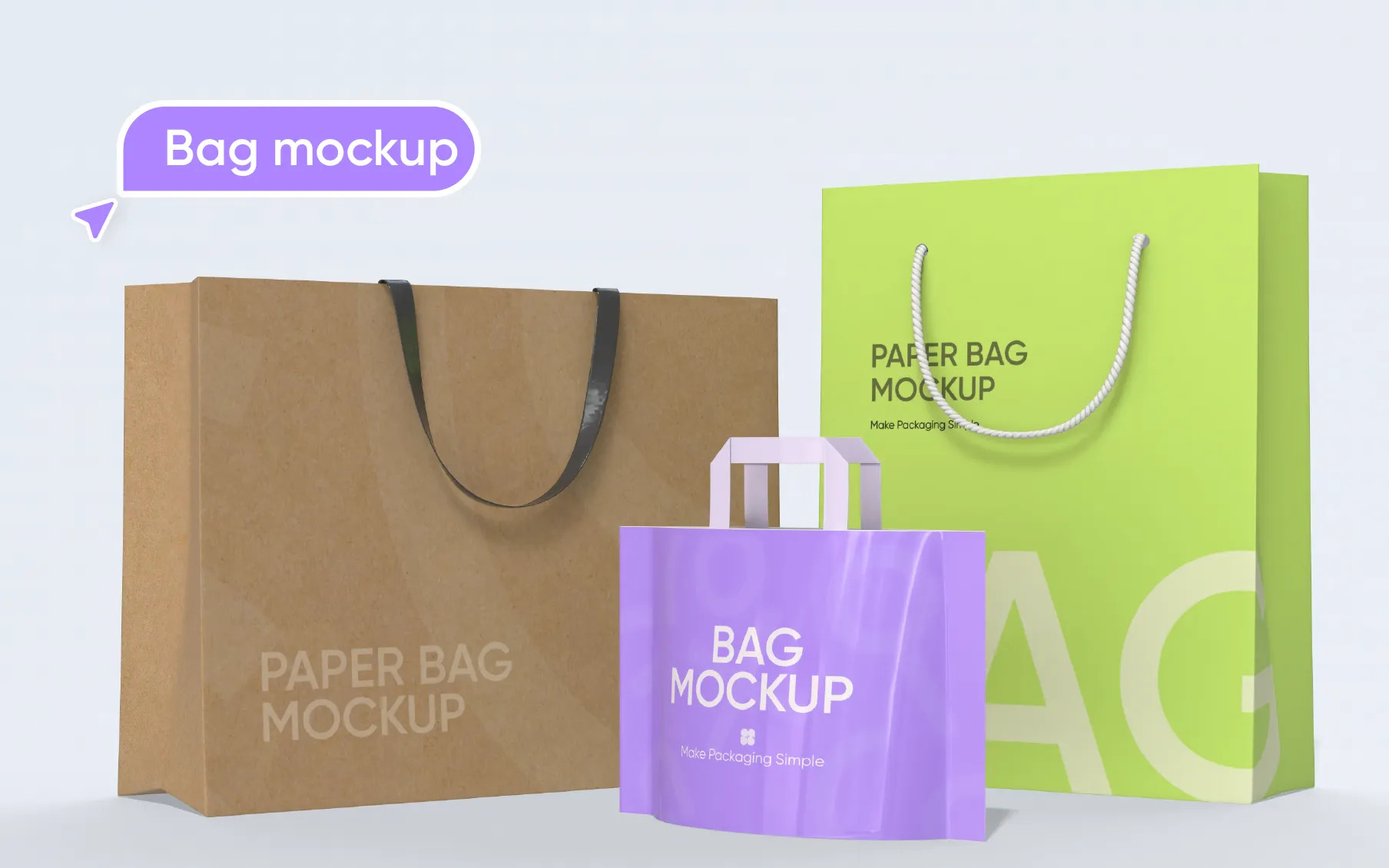 Free bag mockup generator