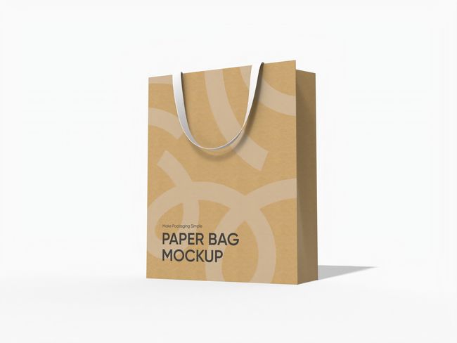 Paper gift tote bag mockup