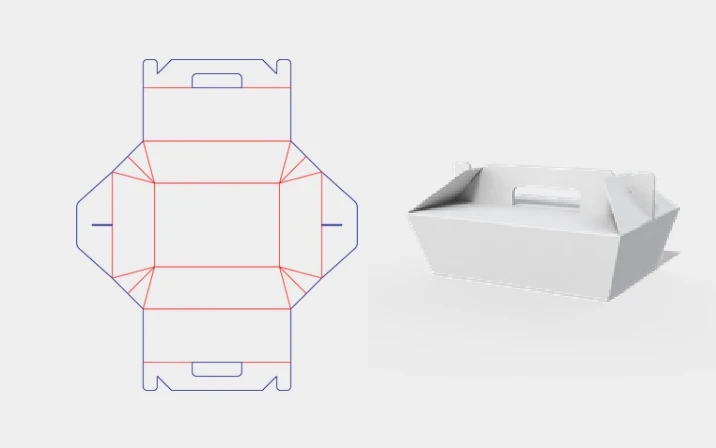 バーガーボックス テンプレート