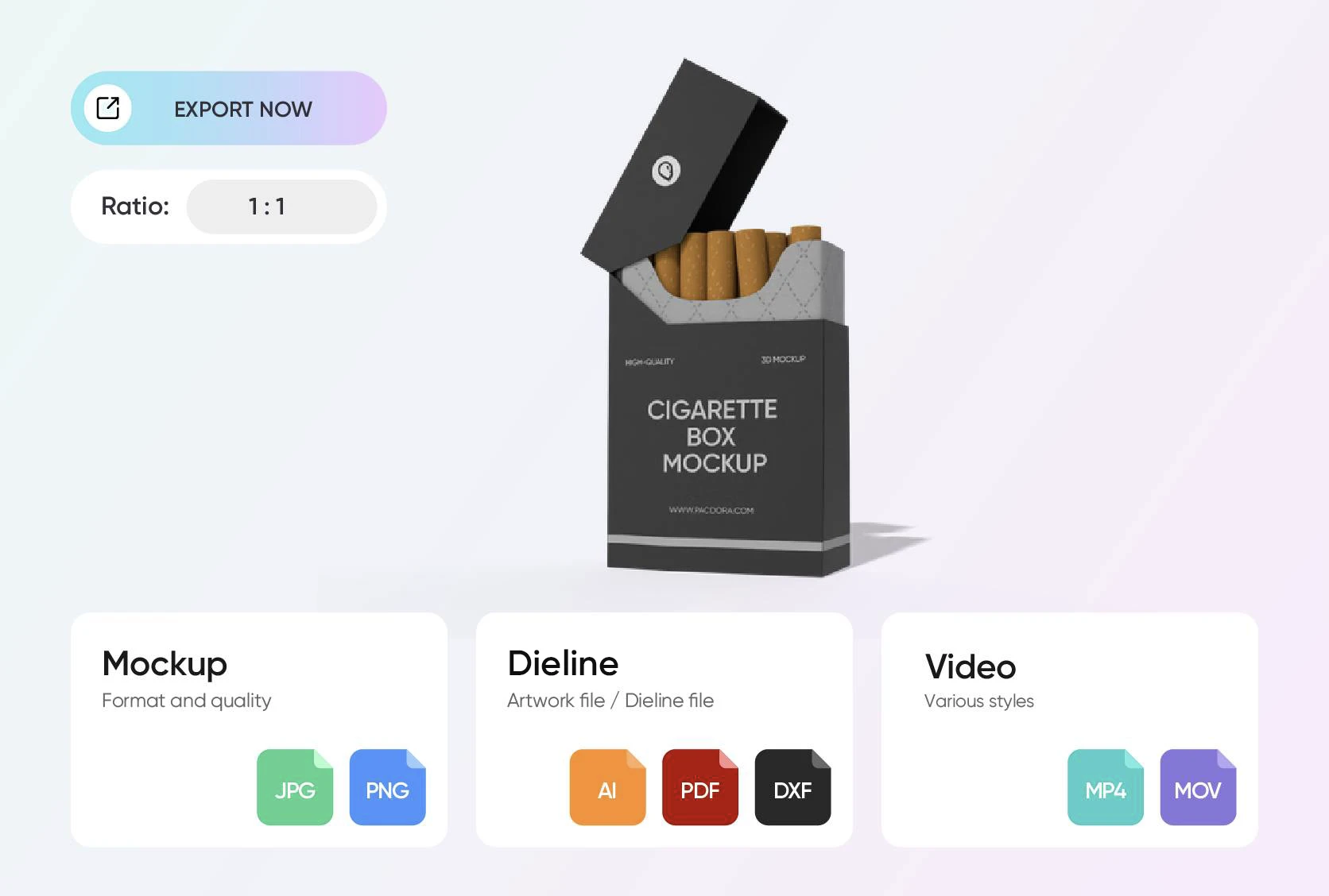 Various export formats to meet your needs