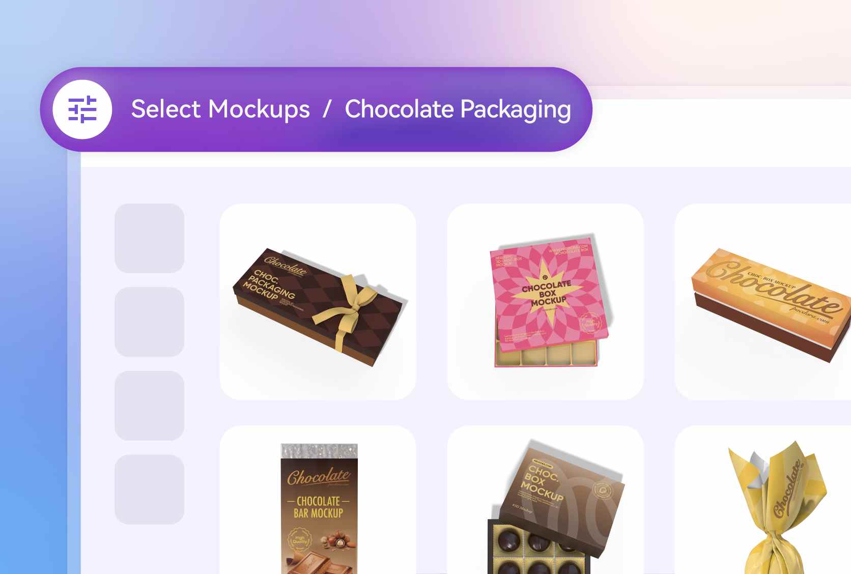 A diverse range of chocolate packaging styles
