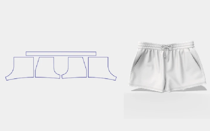 Sweat shorts template