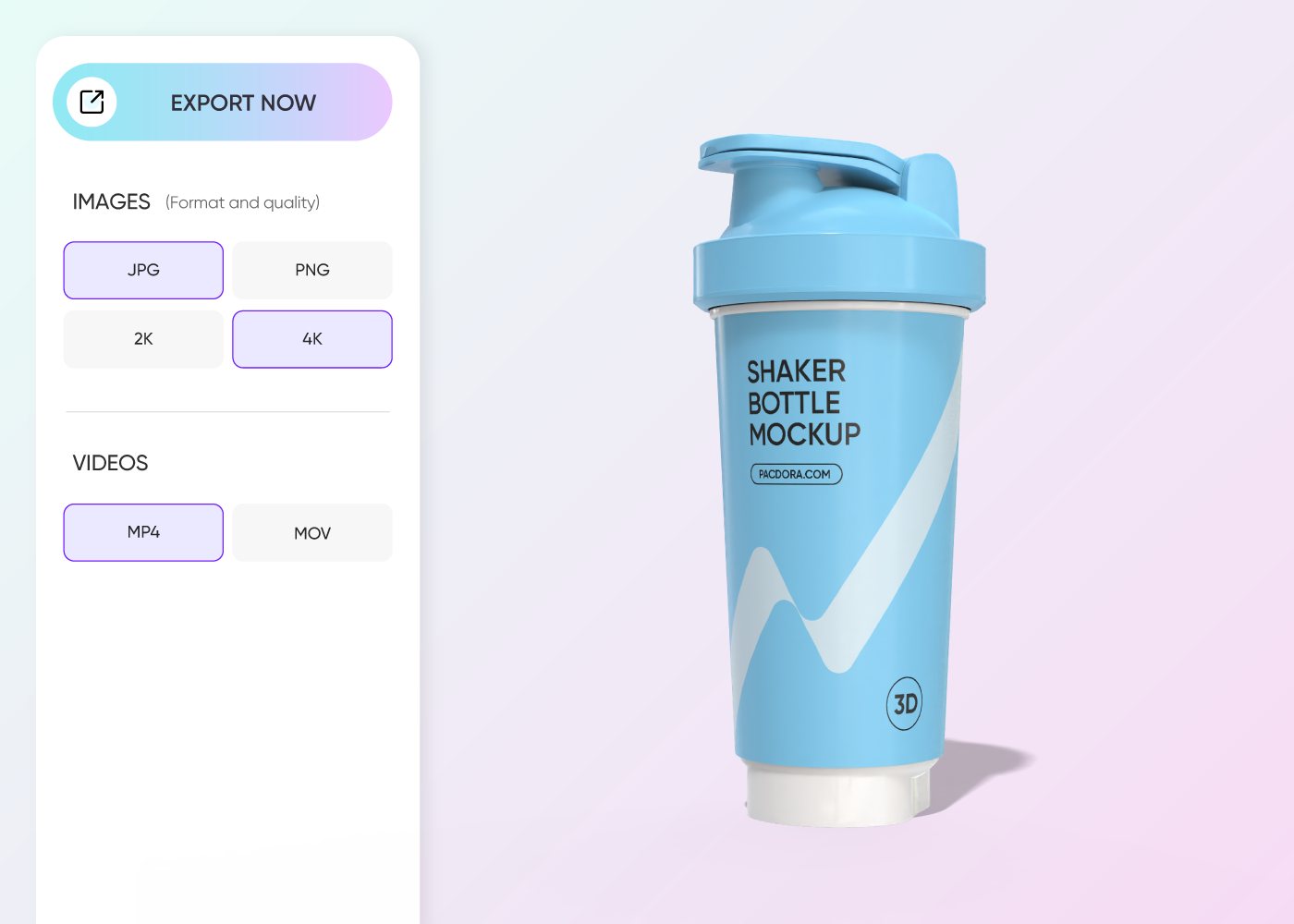 Step 3: Download your shaker bottle design