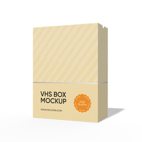 Book-style vhs box mockup