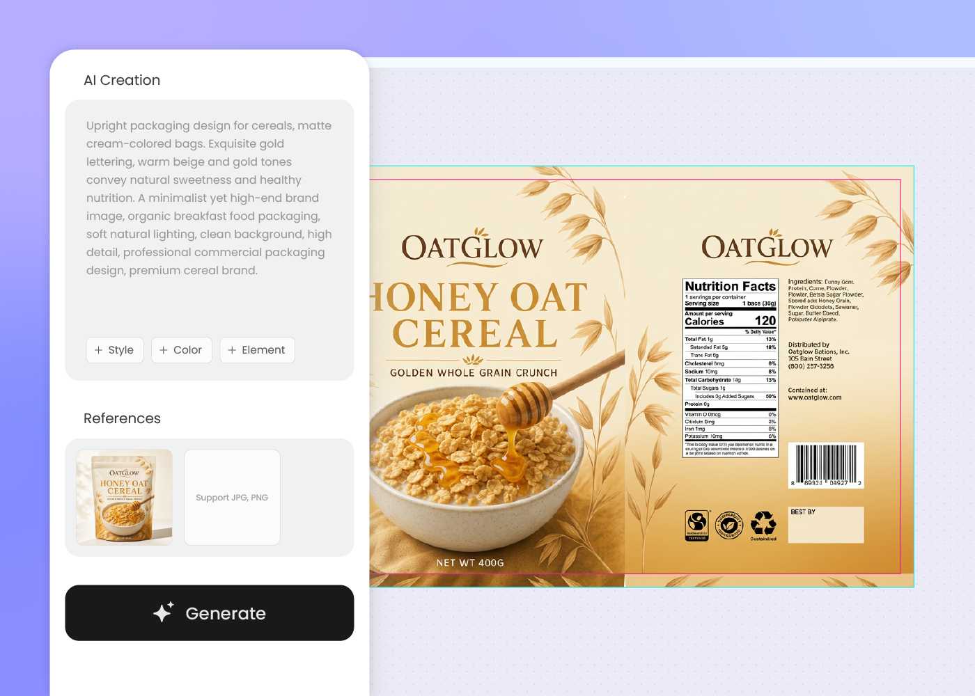 Step 2: Describe the macros and brand
