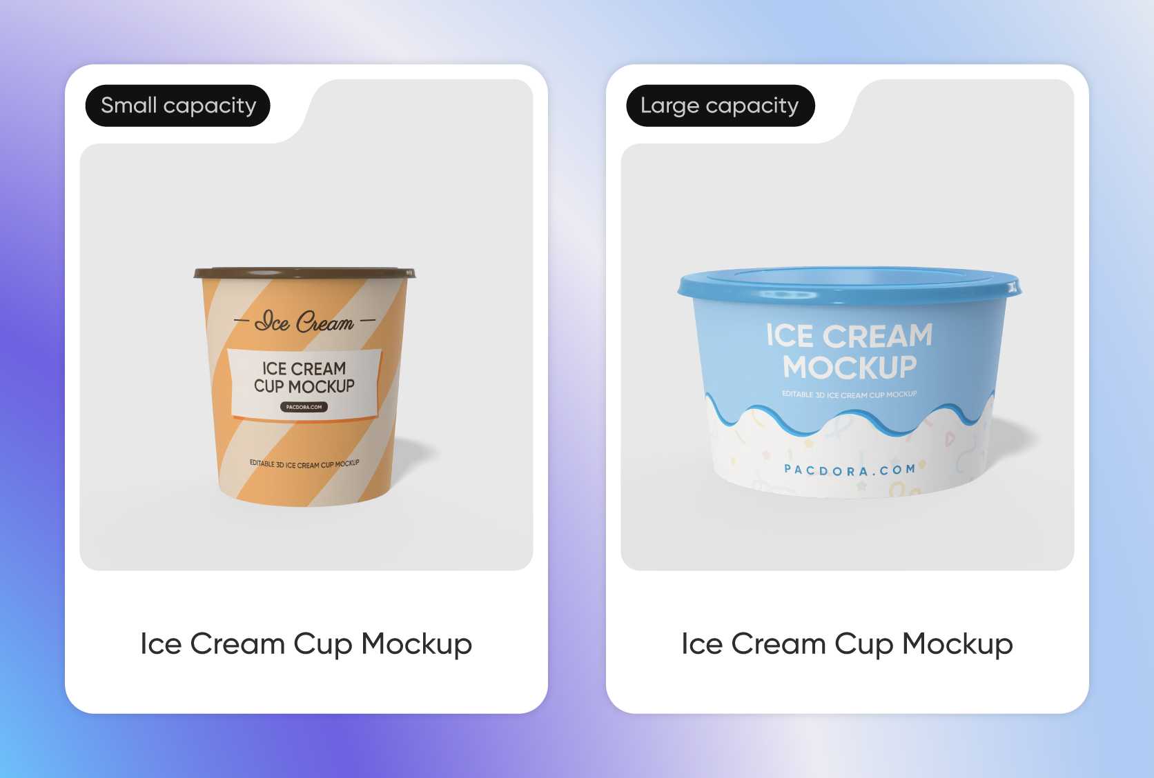 A variety of sizes for customer satisfaction