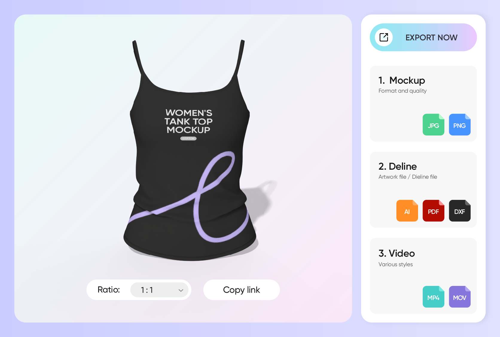 Export your design in multiple formats